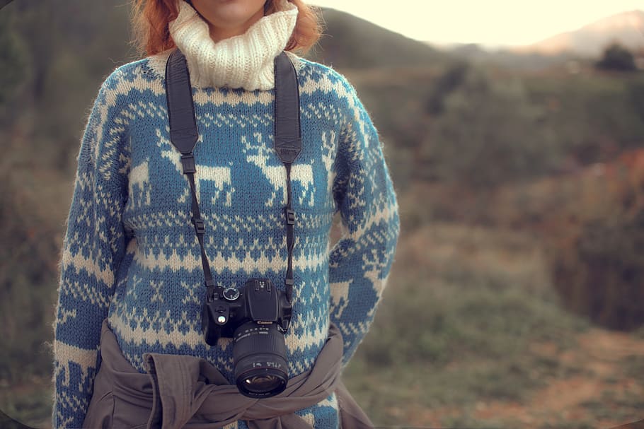 spain, orba, reindeer, fall, autumn, girl, sweater, country HD wallpaper