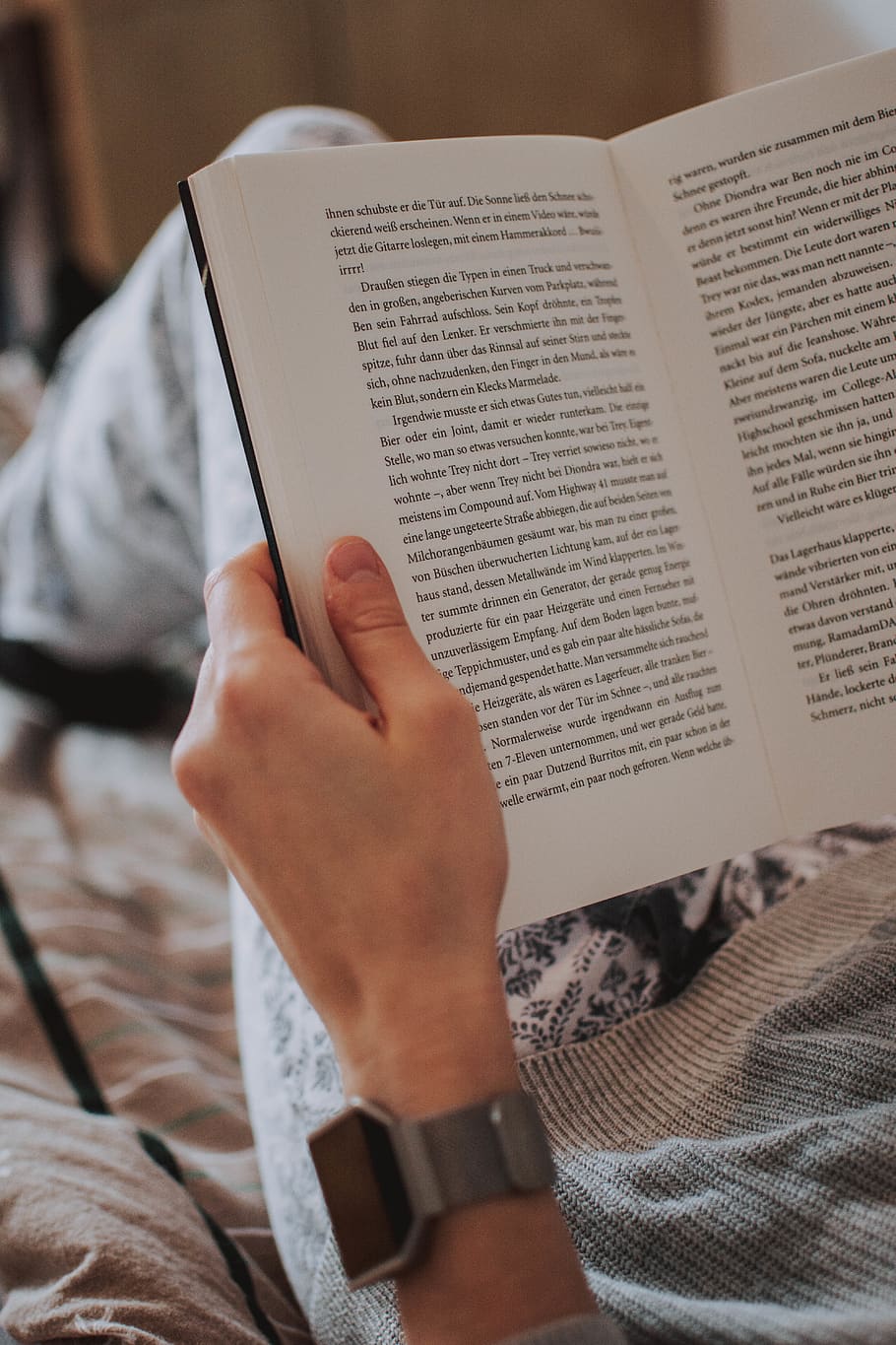Person reading a Book, hand, publication, human hand, real people HD wallpaper