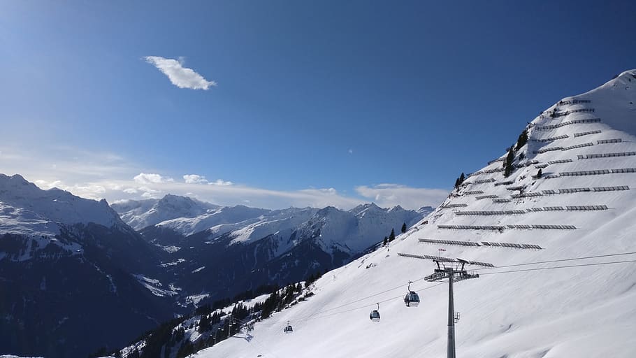 Mountain, View, snow, cold temperature, winter, scenics - nature HD wallpaper