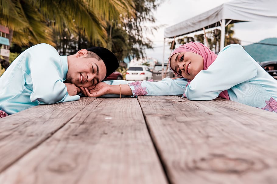 man and woman lying on table, human, person, people, asleep, marina island, HD wallpaper