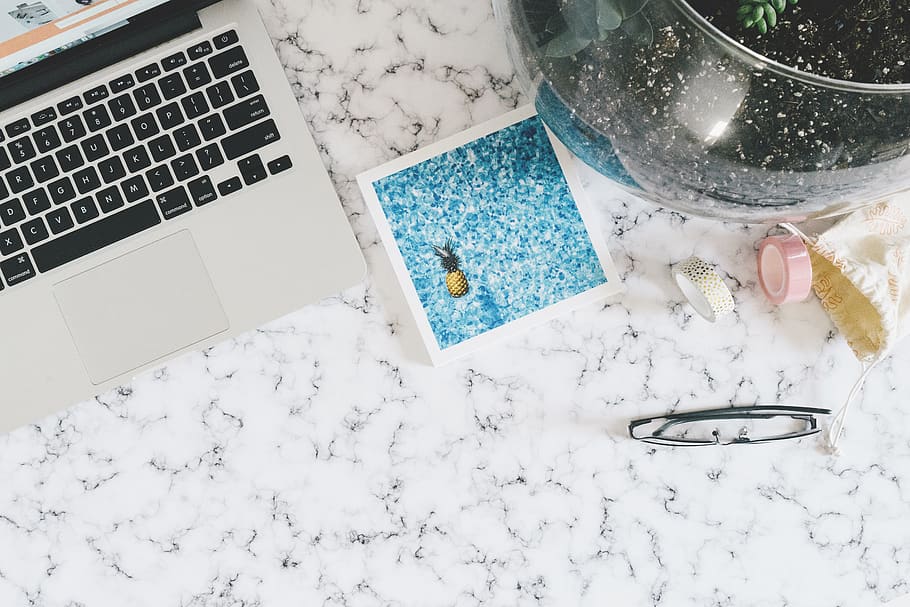 laptop, apple, macbook, computer, browser, research, marble HD wallpaper