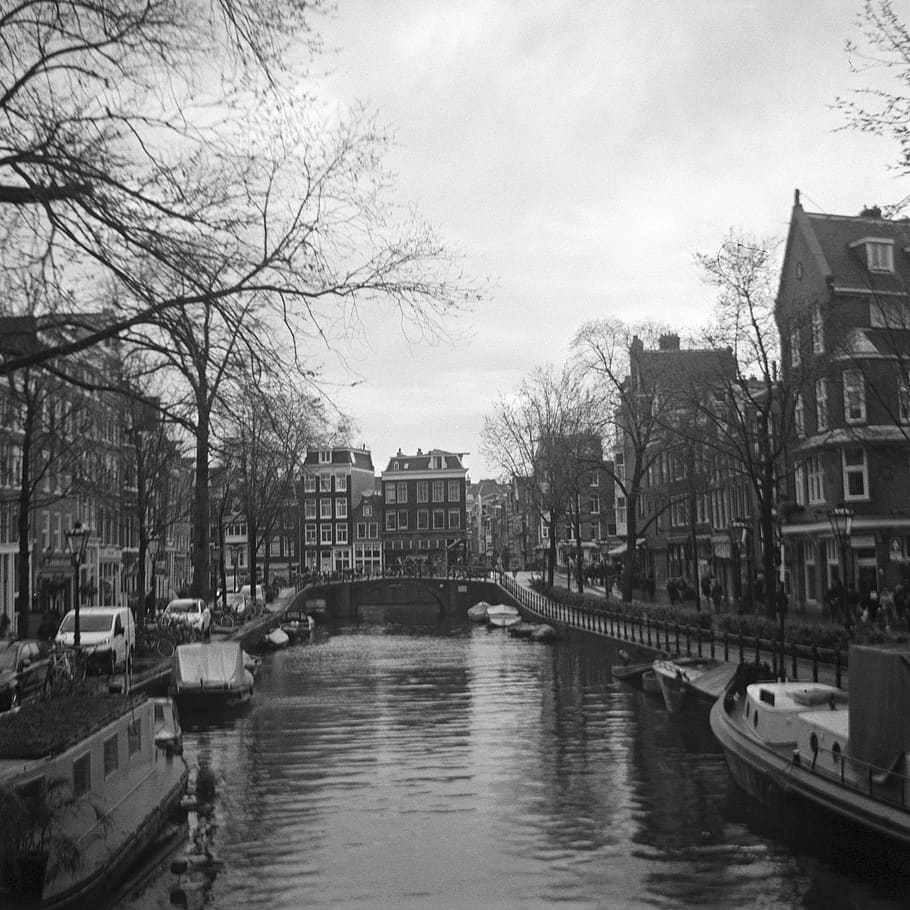 Amsterdam, water, outdoors, vehicle, boat, transportation, canal