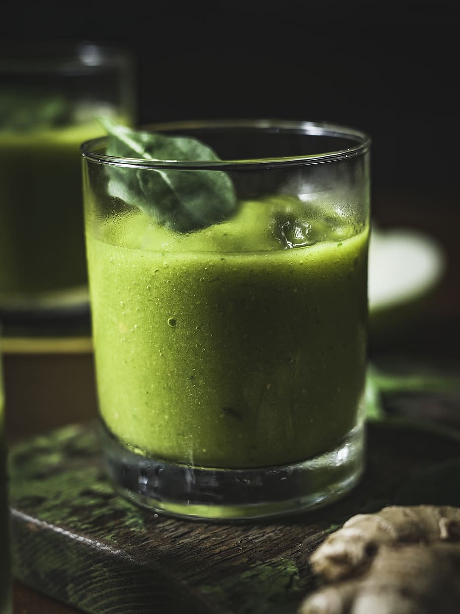 Photo of Drinking Glass Filled With Green Liquid, beverage, blur HD wallpaper