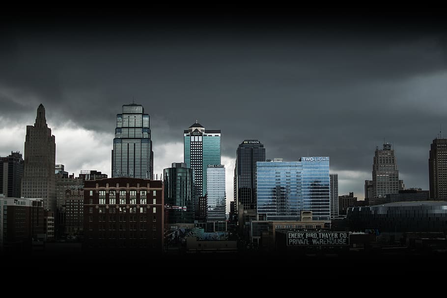 high-rise building, office building, nature, city, urban, town HD wallpaper