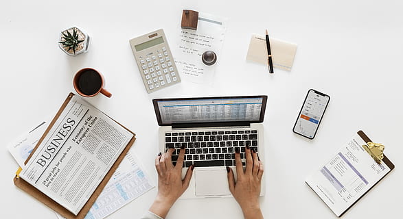Person Typing On Macbook Pro, accountant, accounting, calculator HD wallpaper