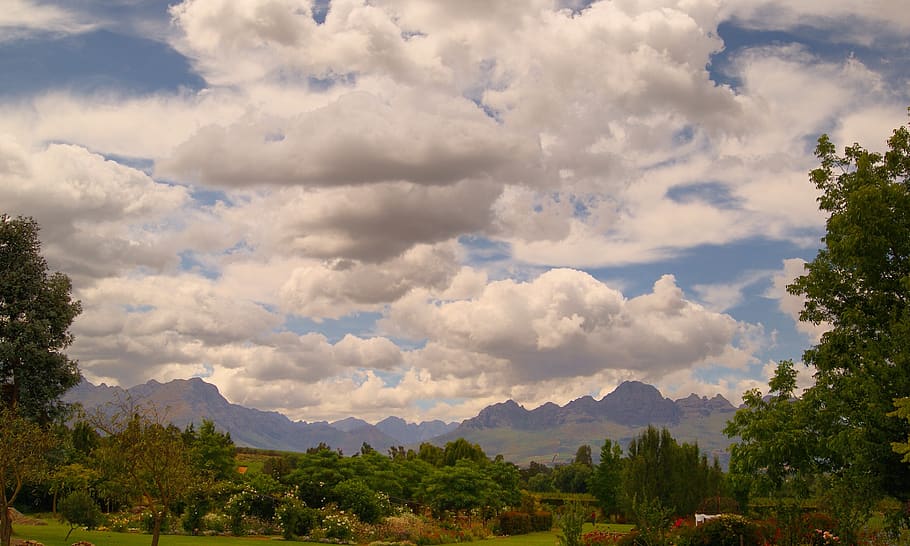 Hd Wallpaper South Africa Franschhoek Sky Clouds Mountain