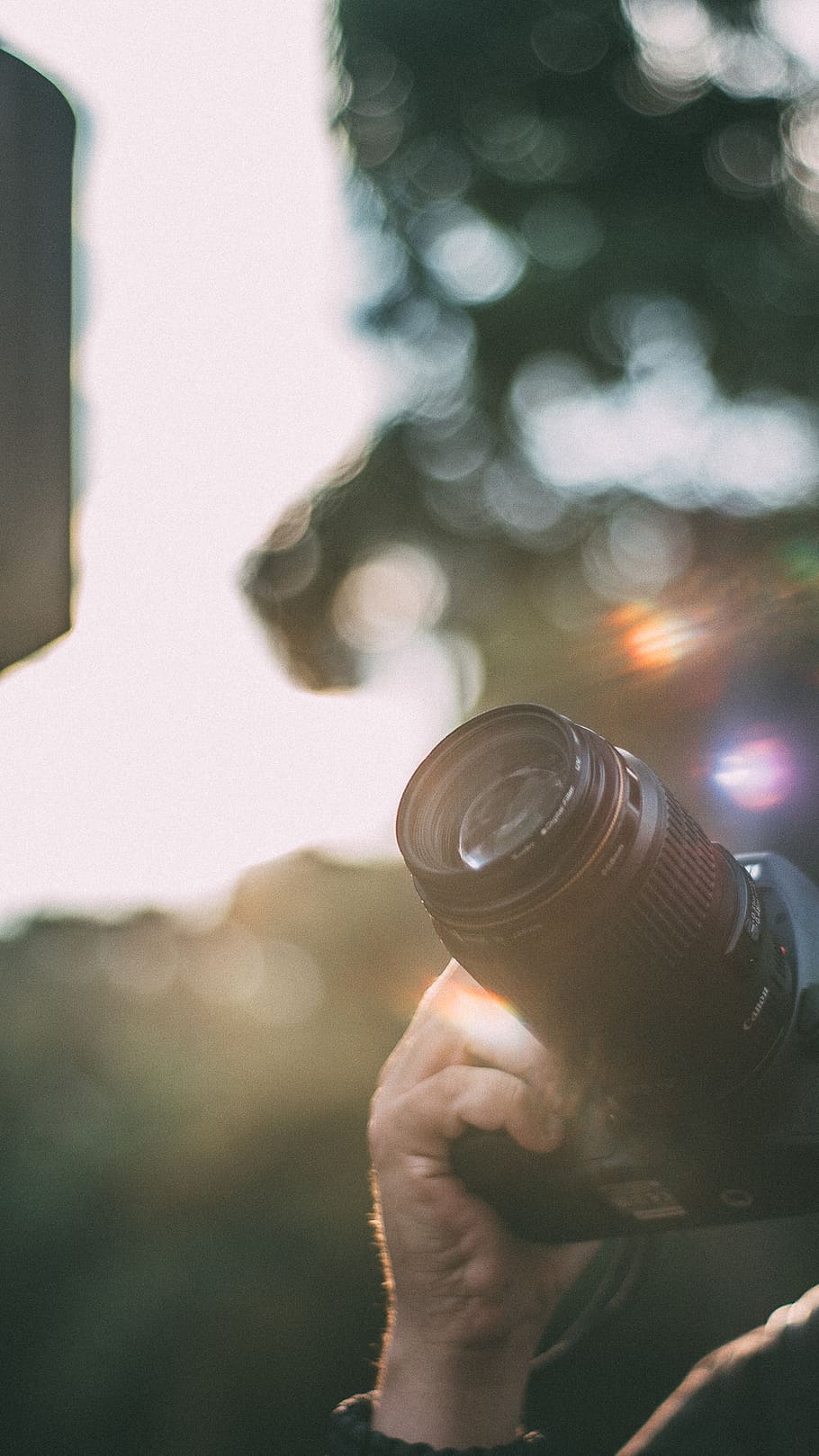 Person Holding Dslr Camera, blur, daylight, glass, hand, landscape HD wallpaper