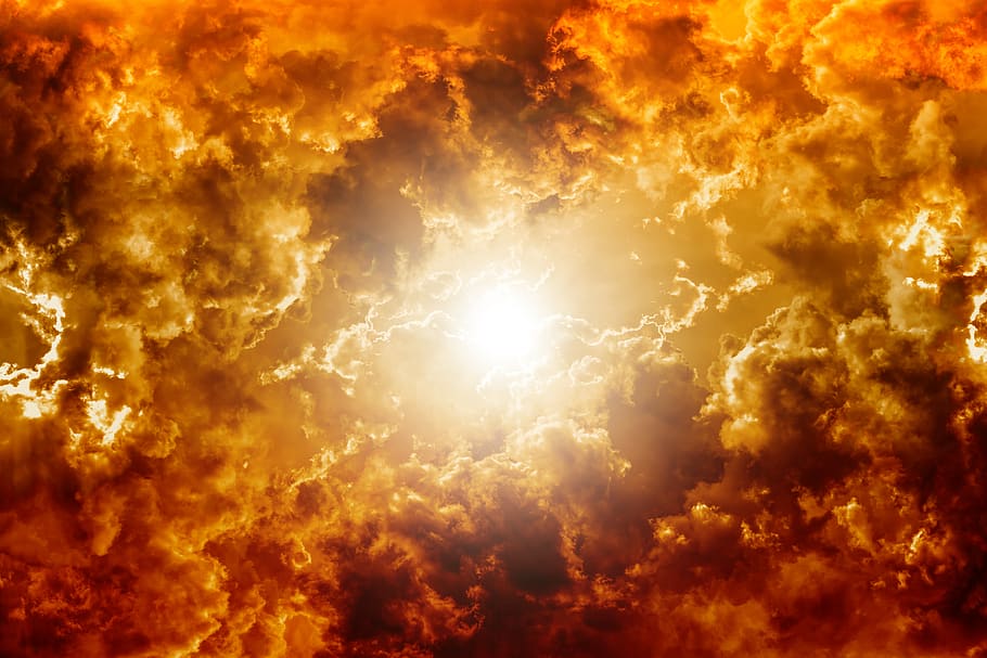 sky, clouds, clouds form, cumulus clouds, weather, storm, sun HD wallpaper