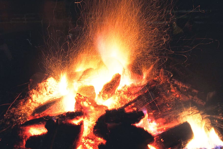 color, spark, nature, fall, fire, heat - temperature, burning HD wallpaper