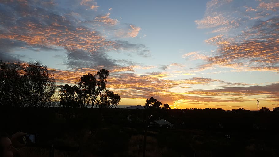 australia, uluru, uluru-kata tjuta national park, sunset, sky, HD wallpaper