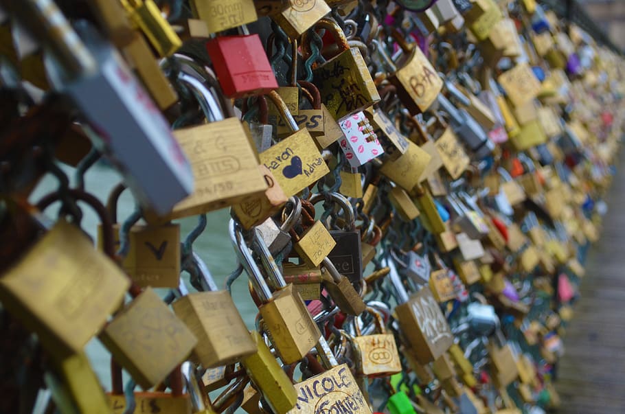lock, love, padlock, abundance, love lock, large group of objects HD wallpaper