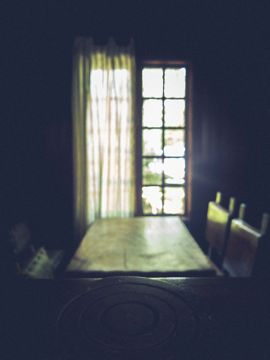 Shallow Focus Photography of Window, curtain, dark, daylight HD wallpaper
