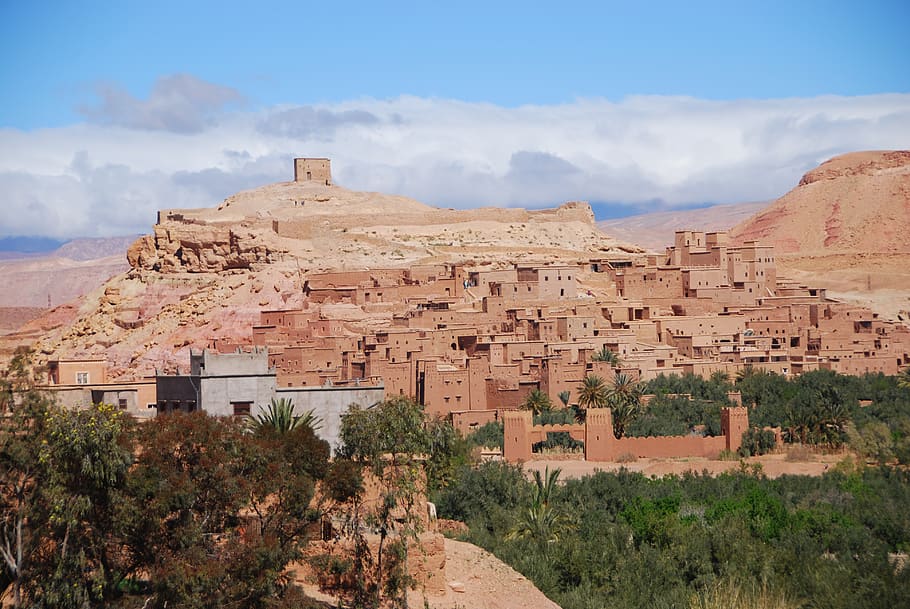 ouarzazate, casbah, morocco, africa, old town, desert, sand, HD wallpaper