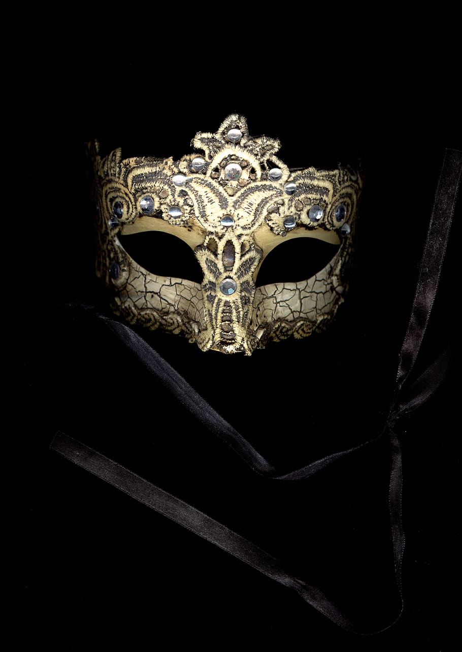 mask, disguise, mardi gras, beaded mask, carnival, events, dance, HD wallpaper