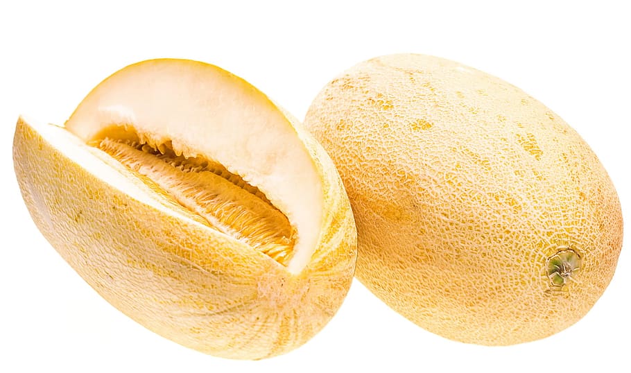 melon, whole, isolated, ripe, cantaloupe, tropical, yellow HD wallpaper