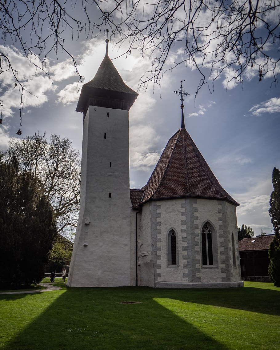 grass, plant, tower, steeple, building, spire, architecture HD wallpaper