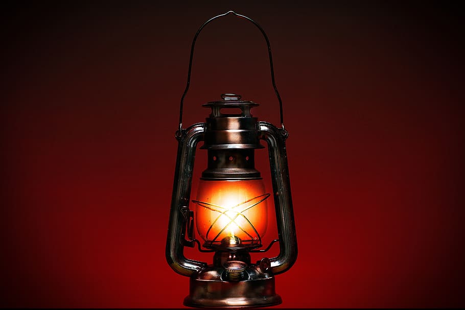 lamp, a storm of light, warm light, time travel, fire, lighting, HD wallpaper