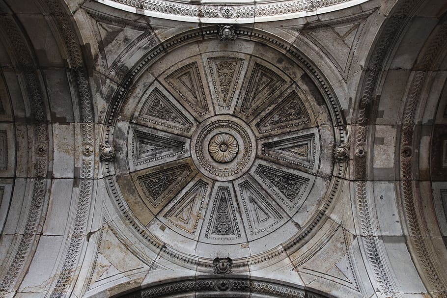gray building interior, architecture, built structure, religion HD wallpaper