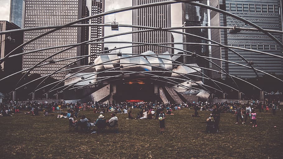 chicago, united states, jay pritzker pavilion, frankgehry, frank gehry