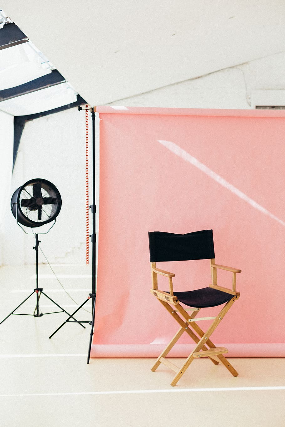Empty Char Near Pink Screen, chair, contemporary, design, Director