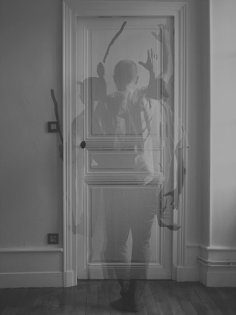 real people, door, indoors, entrance, men, home interior, standing HD wallpaper