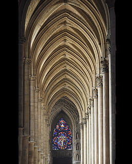 reims, cathedral, vaults, gothic, interior, religion, architecture HD wallpaper