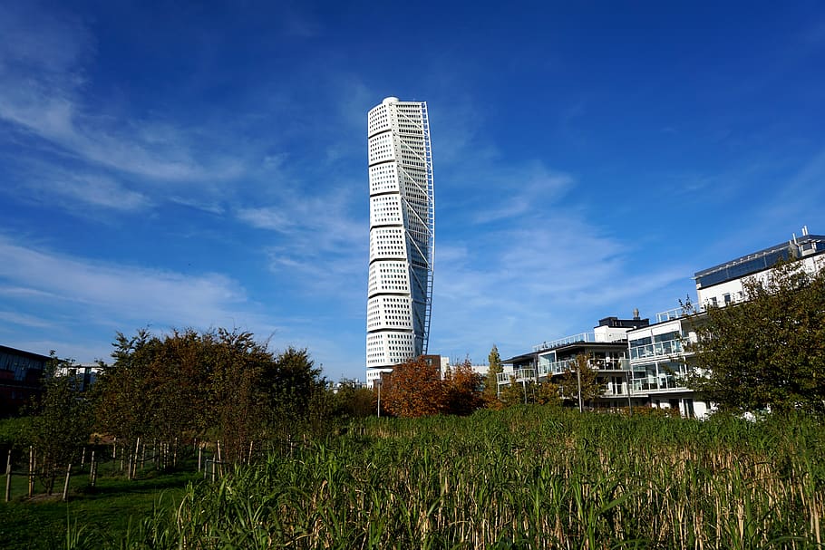 malmö, turning torso, building, architecture, skyscraper, twist HD wallpaper
