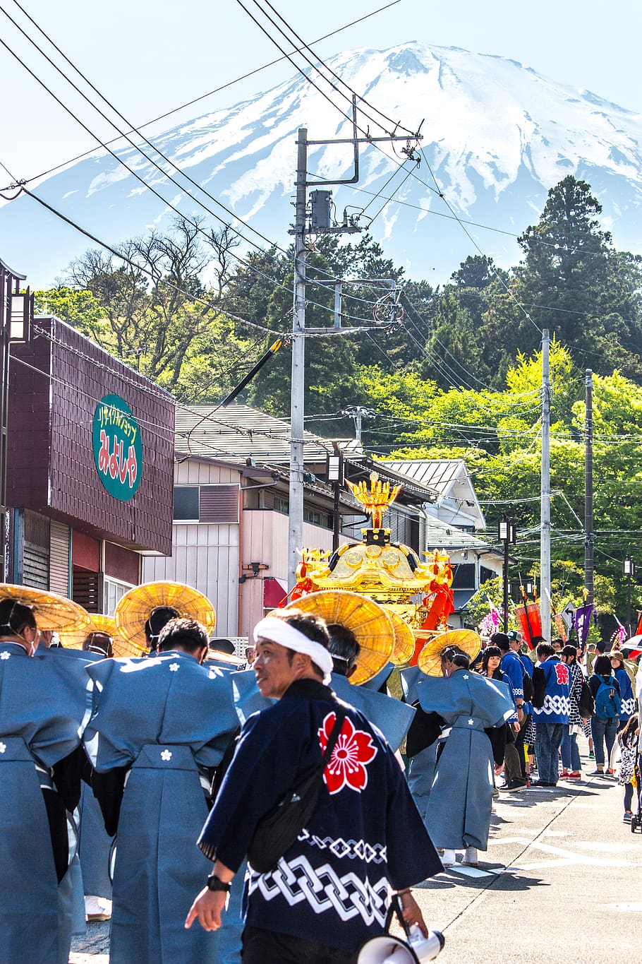 crowd, human, person, festival, fuji festival, marching, people, HD wallpaper