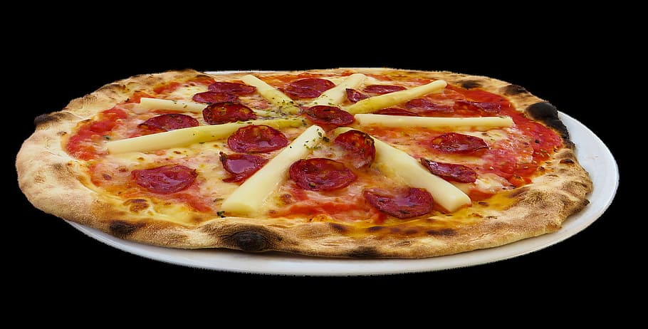 thin, crust, food, fresh, baked, pizza, cheese, black background HD wallpaper