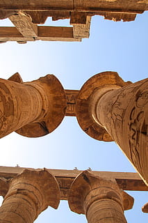 luxor, column, karnak, columns, egypt, ancient, sculpture, the stones HD wallpaper