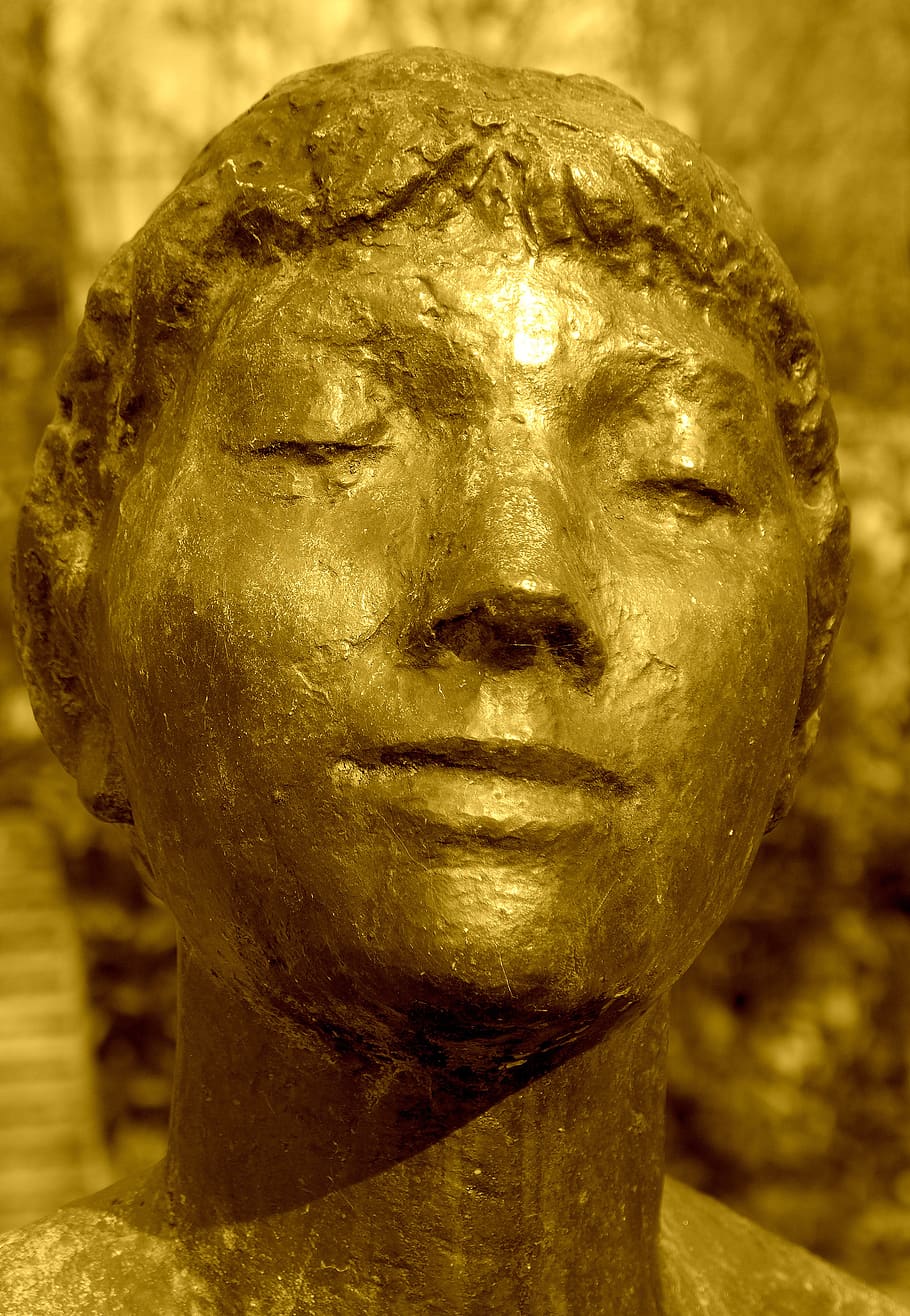plastic, sculpture, face, head, woman, thoughts, dreams, spirit HD wallpaper
