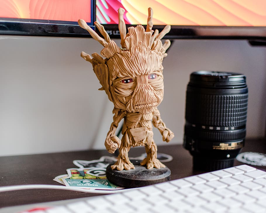 technology, computer, groot, desktop, work, worksetup, apple HD wallpaper