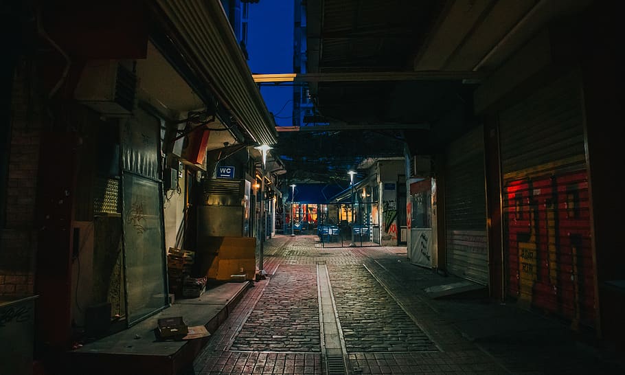 HD wallpaper: empty alleyway, walkway, path, pavement, sidewalk ...