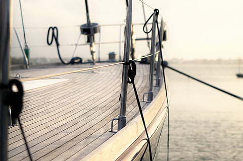 boat, deck, wood, tek, tec, bout, metal, sea, amare, ocean HD wallpaper