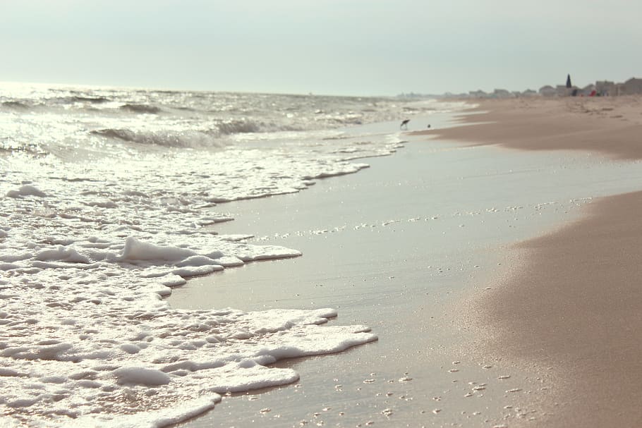 beach, land, sand, sea, water, nature, beauty in nature, scenics - nature HD wallpaper