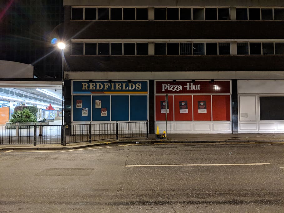 Redfields and Pizza-hut stores, balcony, united kingdom, croydon HD wallpaper
