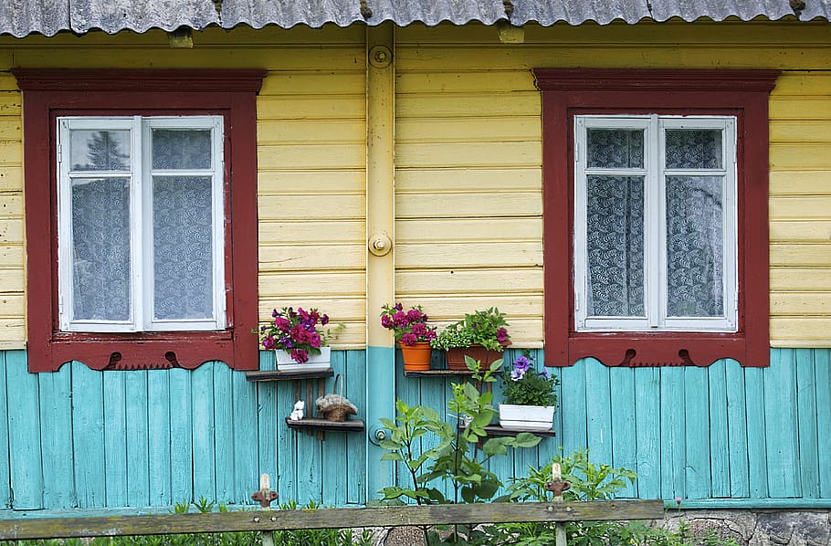home decor, window, curtain, shutter, window shade, wall, brick HD wallpaper