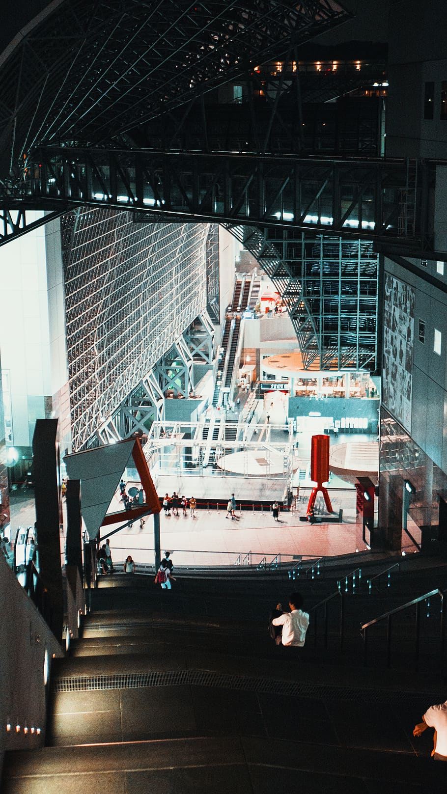 building interior, person, human, hangar, stage, architecture HD wallpaper