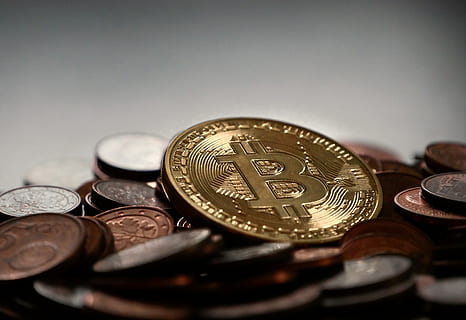 Close-up of Coins, bank, bitcoin, blockchain, blur, buy, cash HD wallpaper