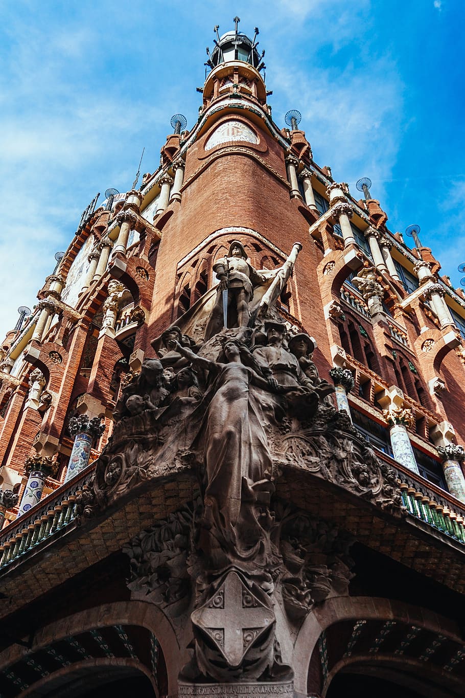 Musica Catalana, low angle view, architecture, built structure HD wallpaper