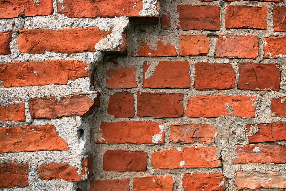 bricks, brickwall, brickwork, brown, building, dirty, horizontal HD wallpaper