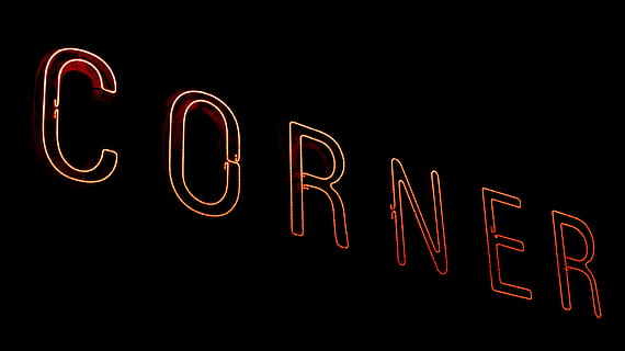 Corner signage, text, alphabet, usa, new york, neon, word, light HD wallpaper