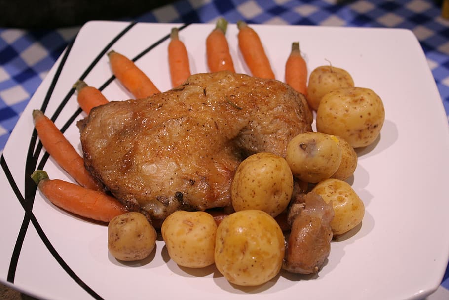 roast chicken, coffe, lentils, food, food and drink, ready-to-eat HD wallpaper