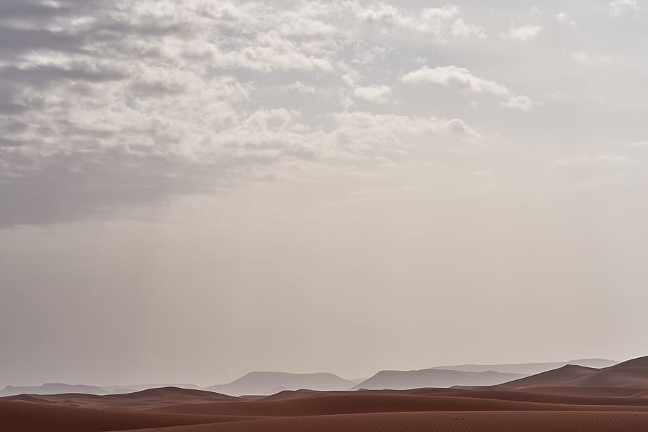 brown desert under cloudy sky during daytime, soil, nature, outdoors, HD wallpaper