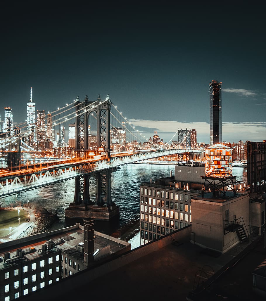 suspension bridge, architecture, water, built structure, building exterior HD wallpaper