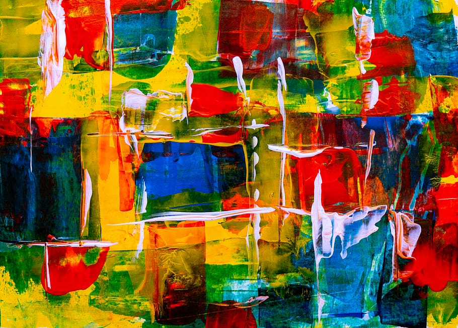 Assorted-color Abstract Painting, abstract expressionism, acrylic paint, HD wallpaper