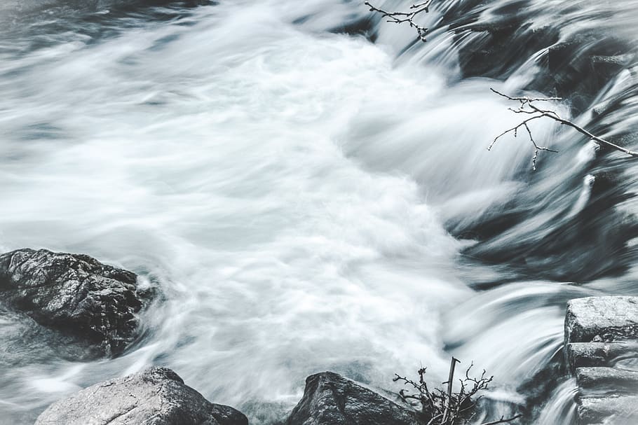 Time Lapse Photography of Waterfalls, cascade, cold, flow, fresh HD wallpaper