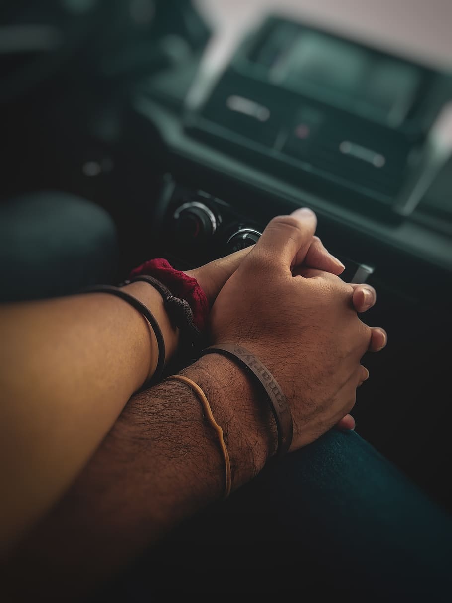 people holding hands together, person, human, bracelet, hair band