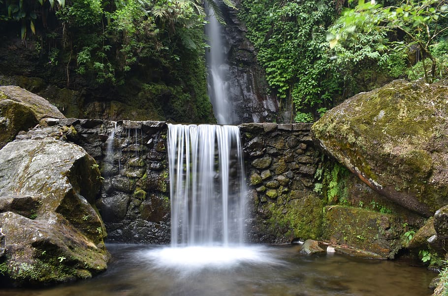 waterfall, cascade, stream, creek, nature, landscape, scenics - nature HD wallpaper