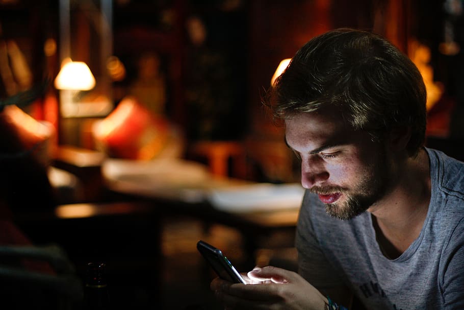 man using phone, technology, wireless technology, one person HD wallpaper